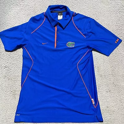 Florida Gators Polo Shirt Mens Small Blue Nike Short Sleeve Embroidered Vintage • $27.19