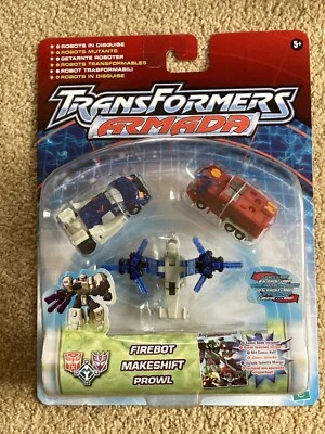 £50 • Buy Transformers Armada Minicon Firebot Makeshift Prowl Emergency 2003 MOSC