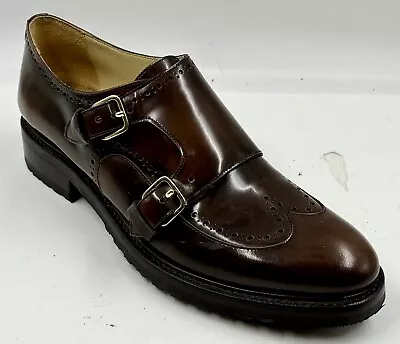 The Office Of Angela Scott Mr. York Women's Shoes Sz 12 Brown Leather Monkstrap • $279.99