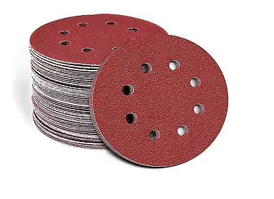 125mm 5  Sanding Discs Pads 40-2000 Grit Orbital Sander Pads 8 Hole Sandpaper AU • $14.99