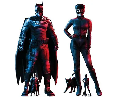 The Batman And Catwoman Lifesize Cardboard Cutout Double Pack - Red Blue Style • £76.99