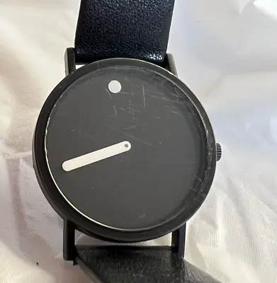 PICTO Danish Minimalist Design Black Dial Black Case 33mm Watch Leather Band • $45