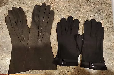 Vintage Black Ladies Gloves-Lot Of 2 • $7.99