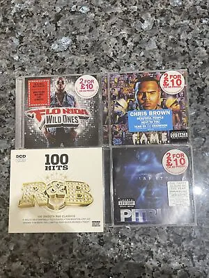 £9.99 • Buy Flo Rider Chris Brown Pitbull 100 Top Hits R&B CD Bundle Of 4 - 8CD In Total