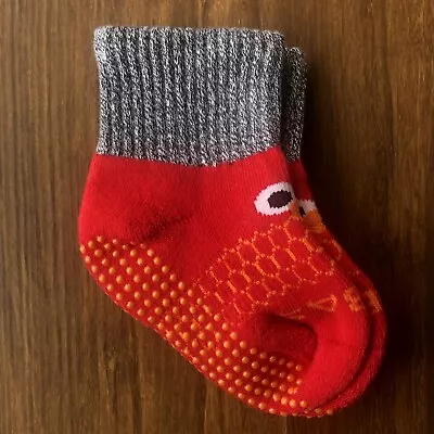 SESAME STREET SOCKS BOMBAS SIZE Toddler ONE PAIR ELMO Red Grippers NEW • $16.99