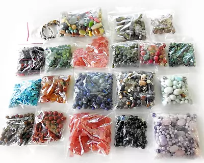 HUGE Lot Mixed Jewelry Making Beads Gemstone Semi Precious Stones 6LBS Pounds • $179.99