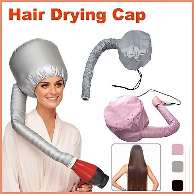 New Bonnet Hair Drying Cap Hat Hood Soft Women Blow Dryer Hairdressing Tool Home • $13.99