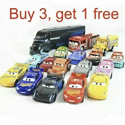 Disney Pixar Cars Lot Lightning McQueen 1:55 Diecast Model Car Toys Loose New • $10.99