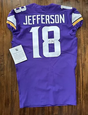 Minnesota Vikings Justin Jefferson Team Issued Autographed Authentic Jersey • $3995