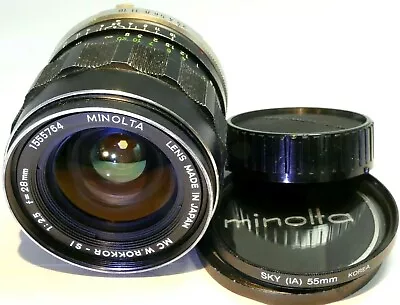  Minolta 28mm F2.5 Lens Manual Focus MC W Rokkor- SI ( Slow Aperture And Dust ) • $80.96