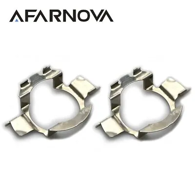 2X H7 LED / Halogen Capsule Headlight Bulbs Metal Clip Holders Adapters Retainer • $7.21