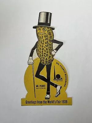 1939 World's Fair Planters Mr Peanut Bookmark Mint Unpunched • $5