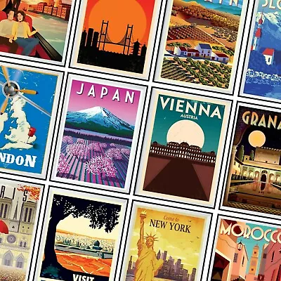 Vintage Classic Travel Poster Retro Art Deco World Travel Posters A5 A4 A3 • £3.99