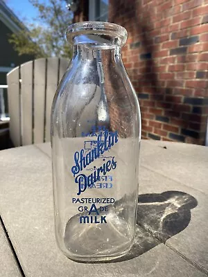 Marion VA Virginia Milk Bottle - Shanklin Dairies - Square Painted Quart ACL • $22.50