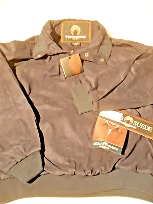 Weatherproof Micro Suede Bomber Style Jacket Men L NEW Salesman Sample W/ Tags • $56