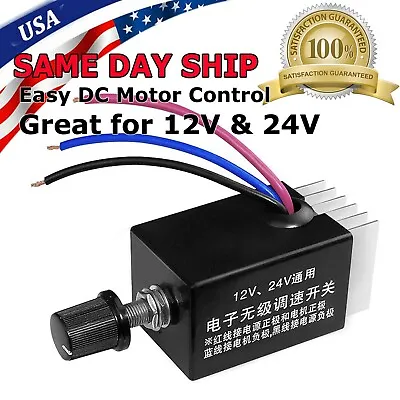 DC 12V 24V Motor Speed Controller Switch Car Truck Fan Heater Control Defroster • $8.49