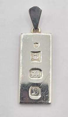 £12.50 • Buy Silver Solid Heavyweight Vintage Ingot With Hallmark Decoration, Brushed Back 