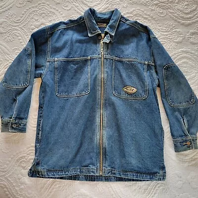 Vintage Macgear Denim Jean Jacket Baggy Skater 90s Men's Size Large • $59.99