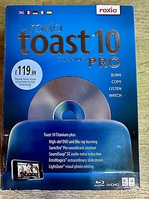 Roxio Toast 10 Titanium Pro Burn Copy Listen Watch For MAC • £5