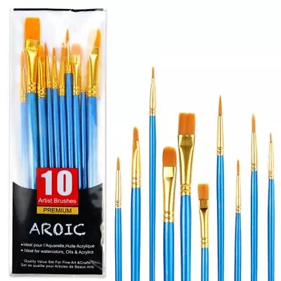 Best Model Miniature Paint Brushes Small Detail Art Paint Brush With Set 10 Pcs • $6.77