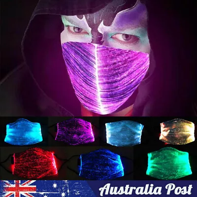7 Color LED Light Up Face Mask Glowing Luminous Rave Mask For Party Festival • $21.45