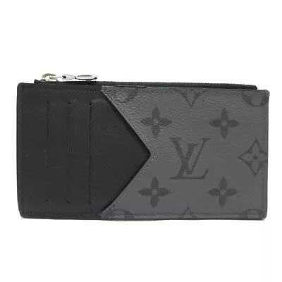 Auth LOUIS VUITTON Coin Card Holder M69533 Monogram Eclipse Reverse FH2220 • $252