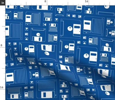 $23 • Buy Computer Geek Disk Floppy Spoonflower Fabric By The Yard