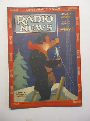 Radio News Magazine January 1929 Broadcast Engineers Christmas Rare Vintage Ads • $16.95