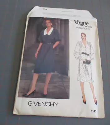 Vintage Vogue 1140 Size 16 Givenchy Paris Original Sewing Uncut Pattern Bust 38 • $9.99