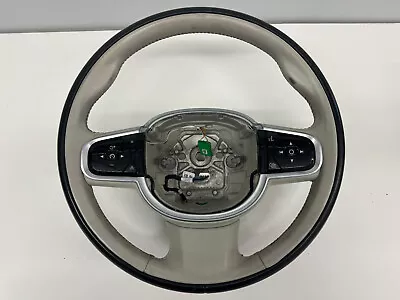 17-20 Volvo S90 V90 XC90 XC60 Black/Blonde Steering Wheel Heated 31407818 • $65