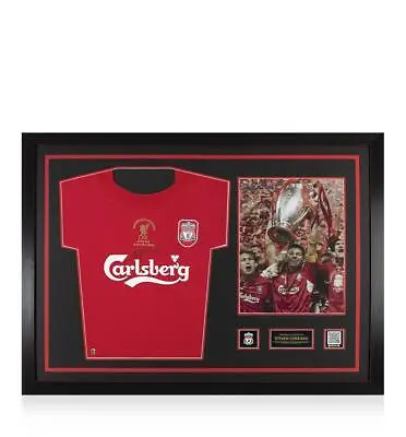 £464.99 • Buy Steven Gerrard Official Liverpool FC Front Signed And Framed 2005 Home Shirt: Is
