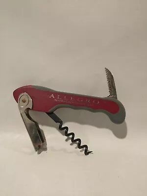 Vintage Waiter Corkscrew Made In ITALY Allegro Bottle Opener Breed Knife Epic • $18.19