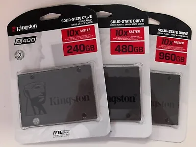 £36.99 • Buy Kingston SSD A400 1TB 960GB 480GB 240GB SATA III 2.5  Solid State Drive PC NEW