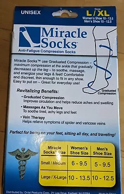 Miracle Socks Anti-Fatigue Compression Socks As Seen On TV® Size L /XL New NIB  • $6.99