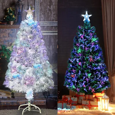 £22.99 • Buy New 4Ft Christmas Xmas Trees Optical Fiber PVC Branches LED Colorful Light Decor