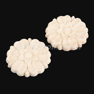$3.29 • Buy Woodcarving Flower Decal Wood Carved Onlay Applique Door Frame Furniture Decor