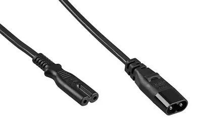 £4.75 • Buy 2M UK Mains Power Plug C7 Figure 8 To C8 Extension Cord Cable Lead