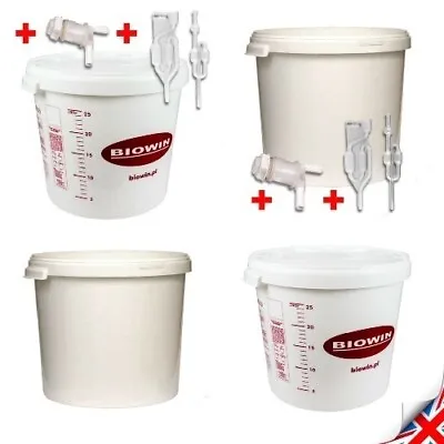 £16.89 • Buy 30L FERMENTATION BUCKET LID FERMENTING CONTAINER+TAP+AIRLOCK Home Brew Beer Wine