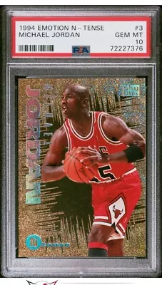 1994 Skybox Emotion N-Tense #3 Michael Jordan Chicago Bulls HOF PSA 10 GEM MINT • $635