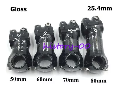 TOSEEK 25.4* 50/60/70/80mm Carbon Alu MTB Road Bike Bicycle Short Handlebar Stem • $13.59