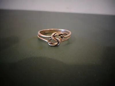 Vintage Sterling Silver Interlocking Love Double Knot Band Ring Approx Size 8.5 • $49.99