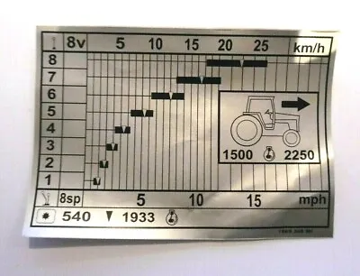£9.08 • Buy Decal - Speed Chart. Compatible With: Massey Ferguson: 550