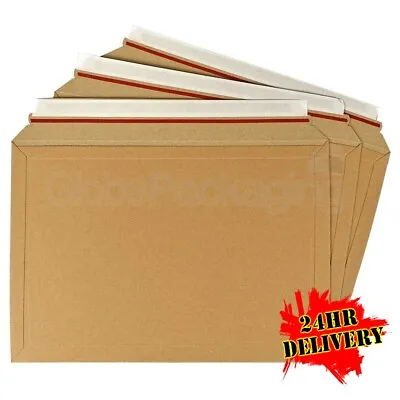 250 X A2 RIGID ENVELOPES MAILERS A4 BOOKS DVD'S ETC 334x234mm - AMAZON STYLE • £66