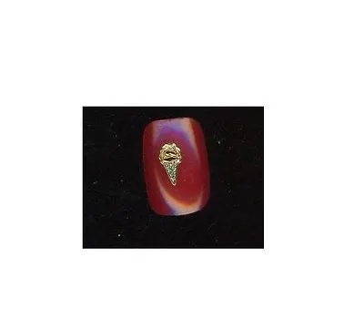 24K Gp Nail CHARM Top Nail Art Gold Decoration ICE CREAM • $5.85