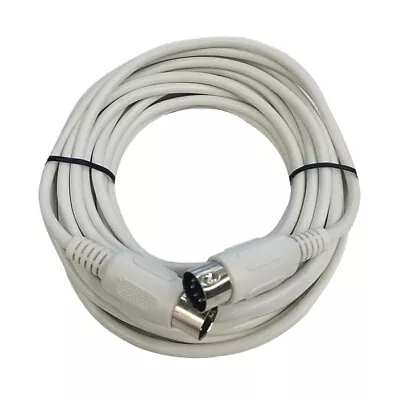 Cable Up CU/MD125/WHI 25' MIDI Male To MIDI Male MIDI Cable (White) • $10