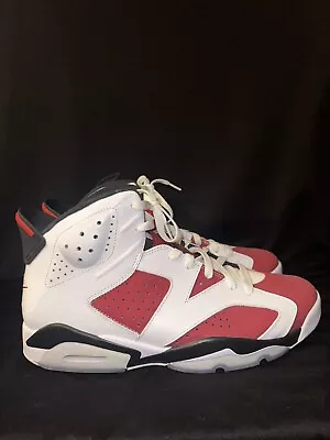 Air Jordan 6 Retro OG Carmine Size 11.5 White Red CT8529-106 • $99.99