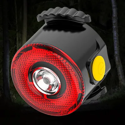 LED Bicycle Taillight 30LM 250mAh Micro USB Rechargeable 7 Modes Waterproof • $7.40