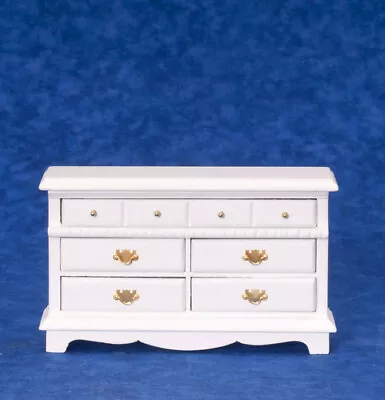 Dolls House Chest Of Drawers White Bedroom Furniture Miniature 1:12th Scale (L) • £13.34