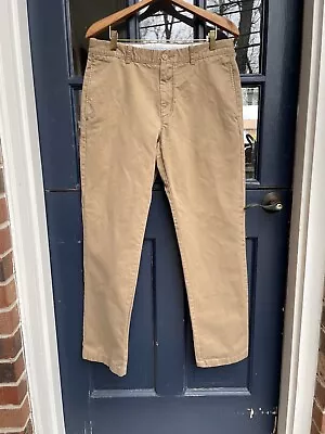 J CREW Size W33 X L 32 Urban Pants Slim Fit Essential Tan Brown Mid Rise • $25