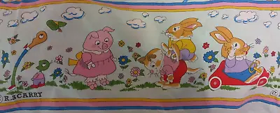 Vintage RICHARD SCARRY ANIMAL Fabric (60cm X 25cm) • $13.05